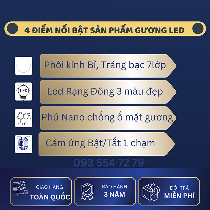 diem noi bat guong led hinh oval 